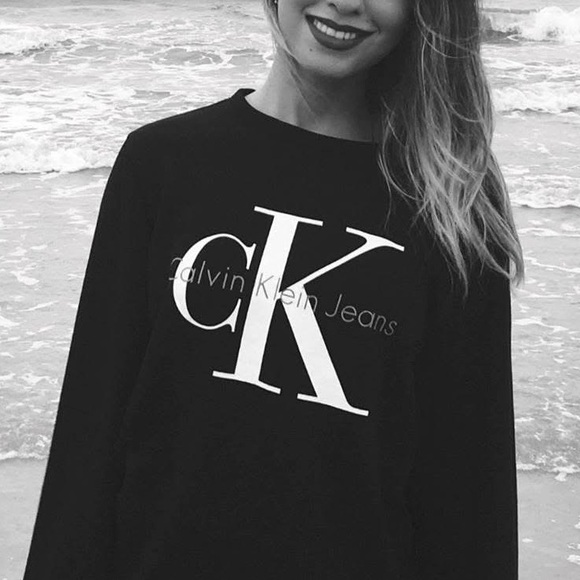 Monologo Calvin Klein Fleece Relaxed Crewneck Sweatshirt - Picture 3 of 12